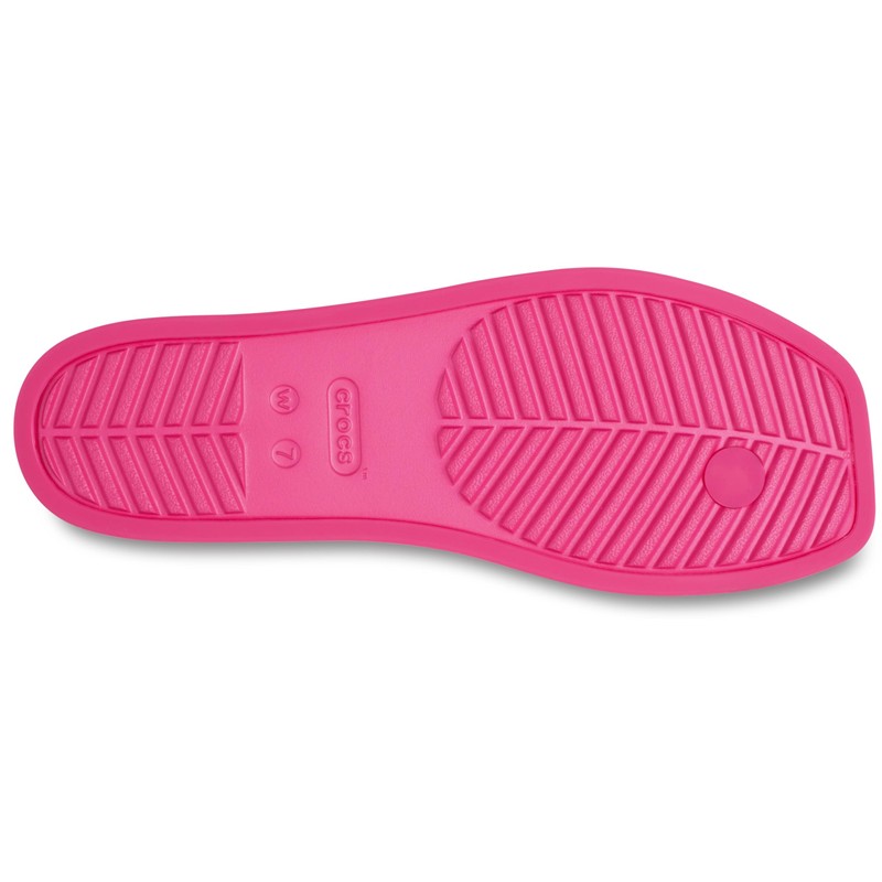 Crocs Womens Miami Flip Flops Dragon Fruit 7 Medium