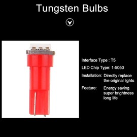 cciyu 10x Pink T5 Wedge 5050 1SMD LED Dash Instrument Panel Light + 10x T5 Twist Sockets 17 37 70 Instrument Panel Cluster Plug Lamp Dash Light Bulb