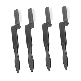 FOMIYES Eyebrow Comb Metal Fine Pins Eyebrow Brush for Brows Easy to Fold and Carry