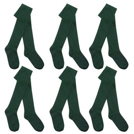 I.L.C.K Girls 6 Pairs Back To School Plain Cotton Rich Tights, 9-10 Years, Green 6-pack