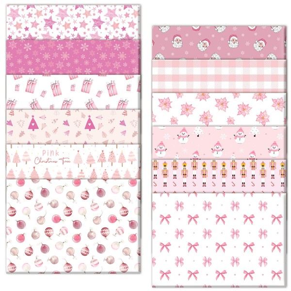 HunnmingRe 12 Pcs 18 x 22 Inch Christmas Fat Fabric