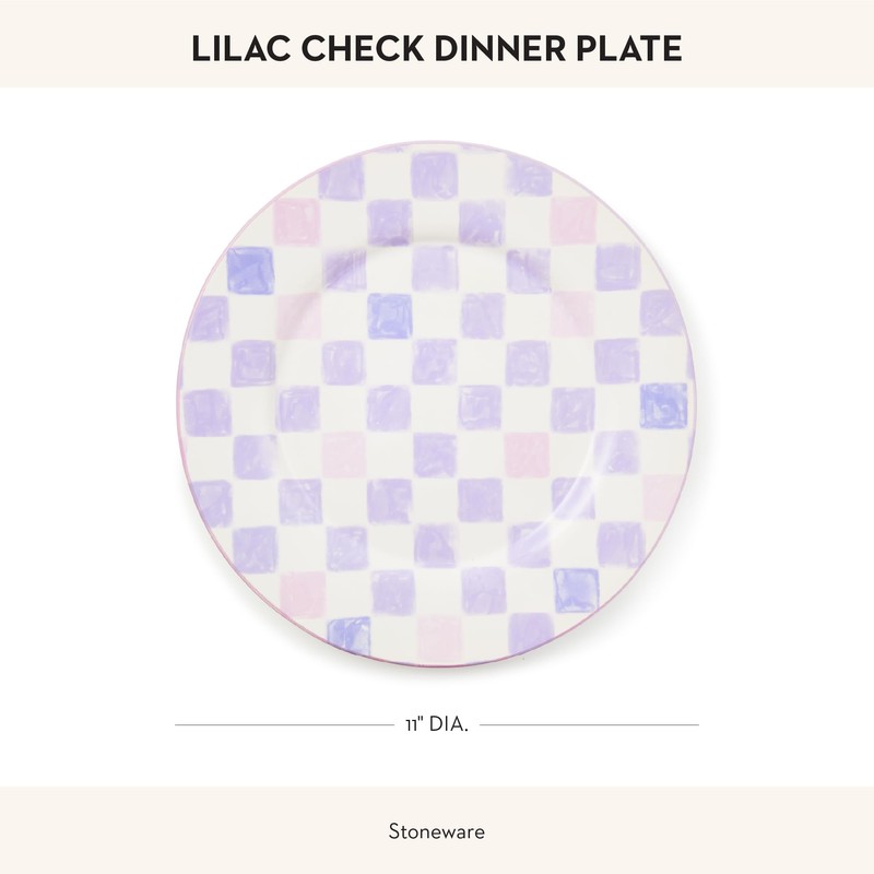 MACKENZIE-CHILDS Stoneware Dinner Plate, Dishwasher- and Microwave-Safe Plate, 11 Inches,