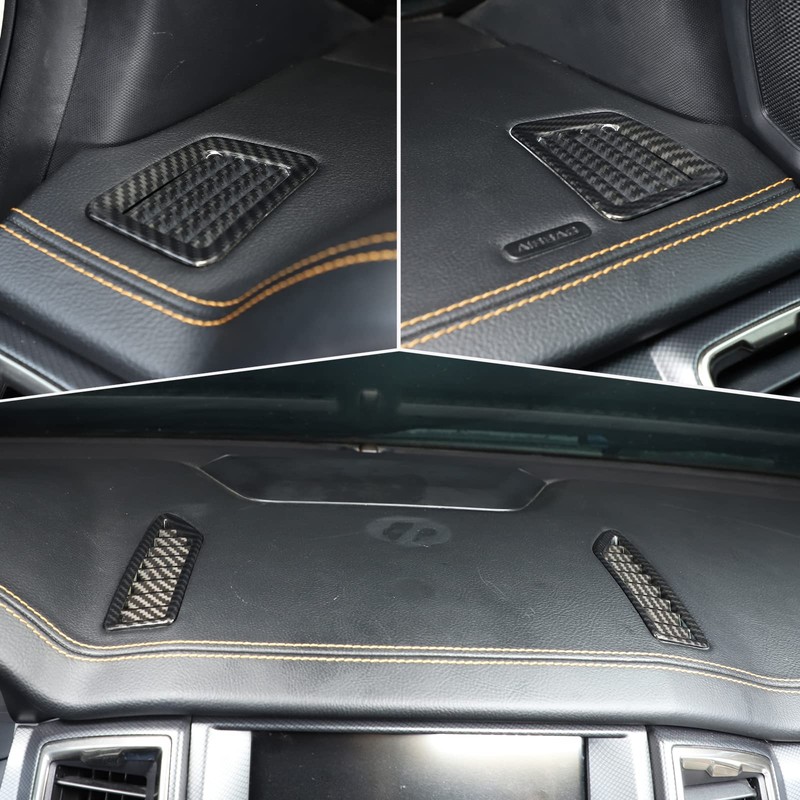 DIYUCAR 4pcs ABS Car Dashboard Air Conditioning Outlet Frame Cover