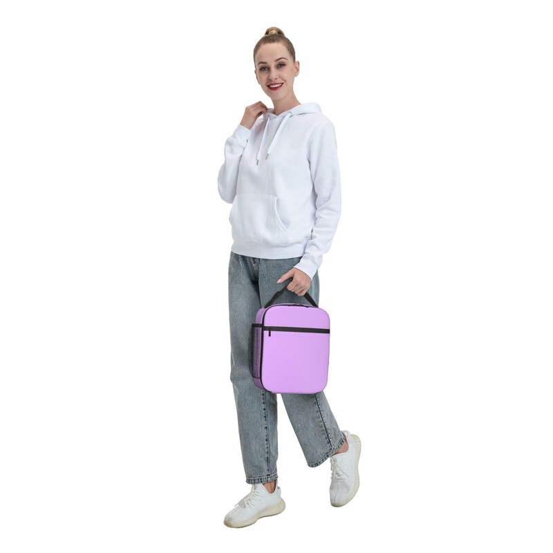 Light Purple Lunch Box for Women Men Reusable Insulated Portable