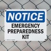 (2 Pack) Emergency Preparedness Kit OSHA Notice Sign 10 Inch