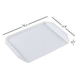 Parlynies 6 Pieces Restaurant Serving Tray, Plastic Non Slip Surface Food Meals Server Tray with Raised Edges for Home, Kitchen, Restaurant, Cafeteria, Bar