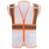 SULWZM High Visibility Reflective Safety Vest with Zipper and Pockets