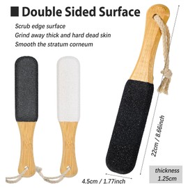 Foot File, ValueBargain 2-Pack Professional Feet File Callus Remover, Natural Pumice Stone for Cracked Heels, Dual-Use Wet/Dry, Long-Lasting & Eco-Friendly Foot Care