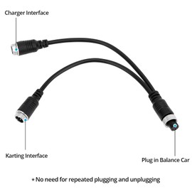 arlveke Custom Version Y-Type Power Extension Cable Compatible with Segway Ninebot GoKart Kit/Gokart Pro/Ninebot Balance Scooter one Driven Two Lengthen Adapter Cable Accessories