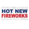 Vinyl Banner Multiple Sizes Hot New Fireworks Red Blue Retail