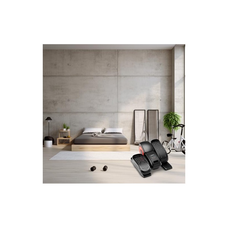 Under Desk Elliptical Stepper Machine, LCD Display, Compact Exercise Equipment,