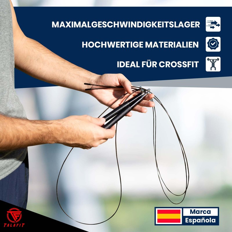 Professional Skipping Rope Crossfit TALAFIT | Adjustable Fitness Skipping Rope