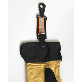 MELOTOUGH Firefighter Glove Strap Work Glove Holder Clip with 2 Alligator Clip Easy Hold All Your Glove,Reflective Hi-Vis Orange for Quick Access (2 PK)