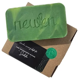 Newen Jabón corporal Natural - Kit spa 4 Barras con ingredientes activos, Sábila, Carbón, Lavanda y Avena, Manzanilla, Miel. (Sábila)