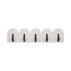 Sagebrook Home White 24" Wall Hooks - Elegant 5-Arch Design,