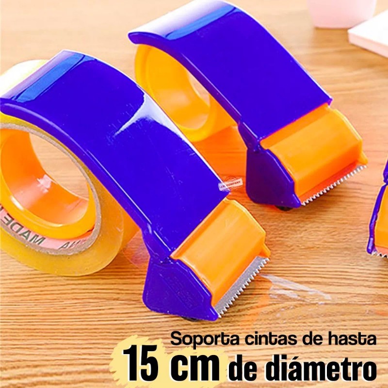J.H. Company 2 Pz Despachador Cinta Canela Adhesiva Cortador Diurex