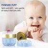 Qopoto Body Powder Puff and Container for Dusting Powder, Women