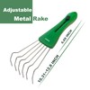 SUMIO Adjustable Hand Rake – 6-Tine Wire Broom, 4-Position Rake