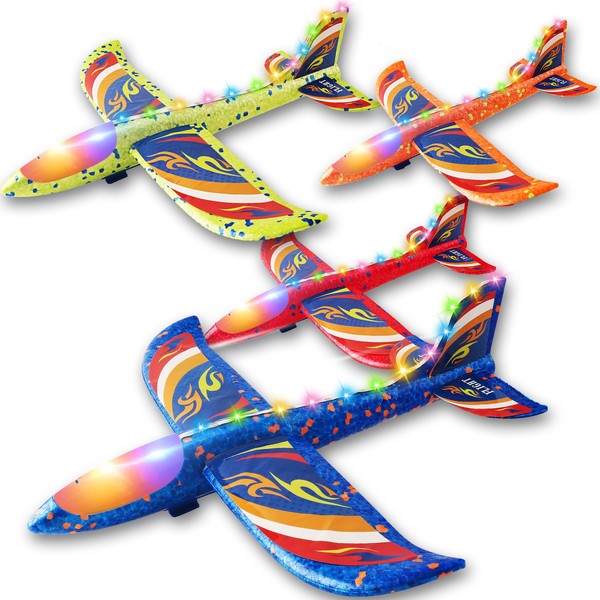 SpringFlower 4 Pack Airplane Toys for 3 4 5 6