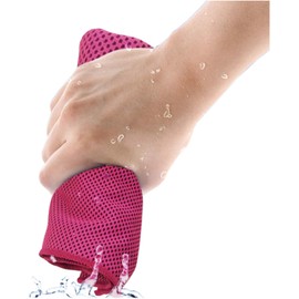 Trade One 30526 Cooling Towel, Cool Towel, 47.2 x 11.8 inches (120 x 30 cm), Neck Cooling, Heatstroke Prevention, Antibacterial, Sports, Outdoors, Camping, Pink