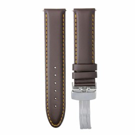 Ewatchparts 18-19-20-22-24-26mm Leather Watch Band Strap Smooth With Deployment Clasp Compatible With Tudor Watch