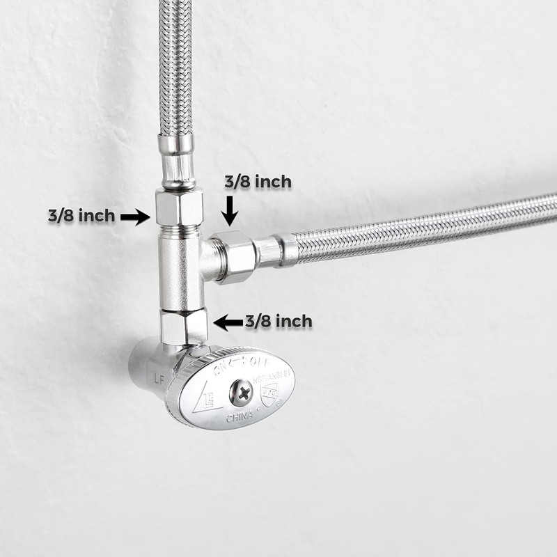 Stanweemix Bass 3/8 Compression Tee Valve Adapter - 3 Way,