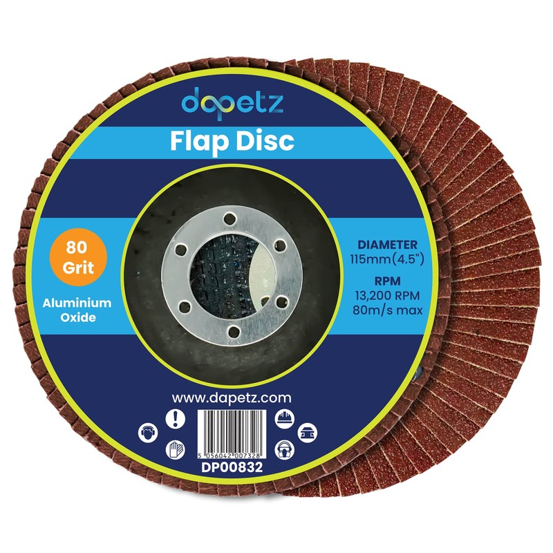 Dapetz ® Flap Discs 115mm Pack of 10 – 80