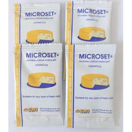 Microbial Rennet Mix Cheese Coagulant Microset 5 g Bag for 50 Litres of Milk | Cuajo Caglio Presüre Laboratory (4.5 g)