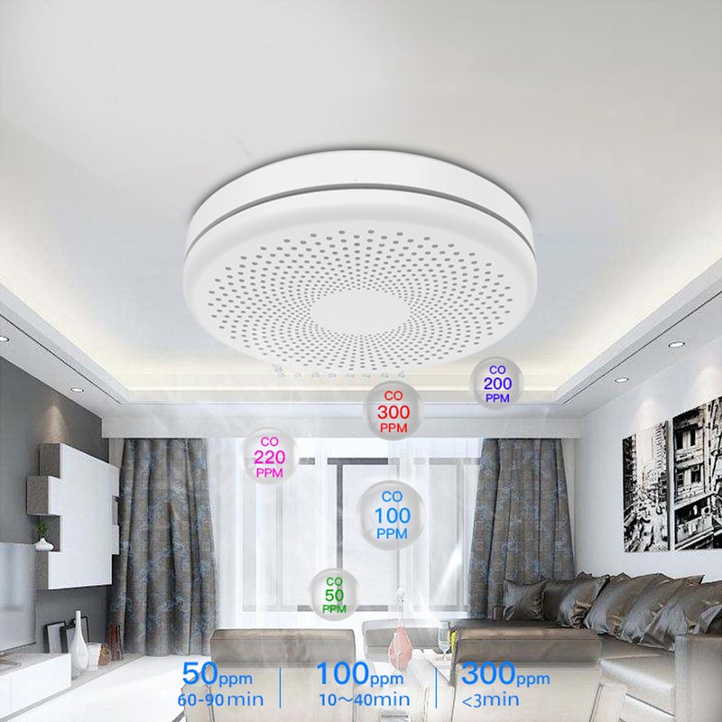 Tuya WiFi 2 In 1 Intelligent Smokes Carbon Monoxide Detector