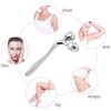 DMZK Manual Facial Massager, Metal Face Roller Y-Shaped Roller Massger