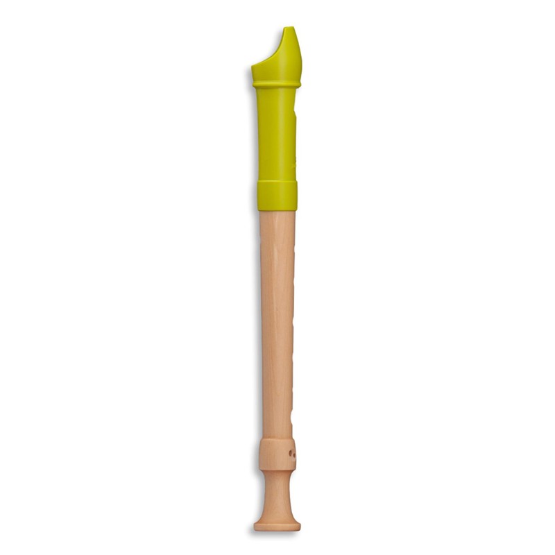 Mollenhauer 17211 Fipple Soprano Recorder, Lere, Apple Green, German Dopl.