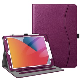 Fintie Fintie Case for iPad 9th / 8th / 7th Generation (2021/2020/2019) 10.2 Inch - [Corner Protection] Multi-Angle Viewing Stand Cover with Pocket & Pencil Holder, Auto Sleep Wake, Purple