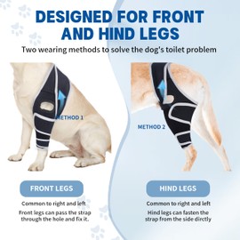 Dog Knee Brace for Torn Acl Hind Leg - Protect Dog's Joints,Adjustable Front Back Leg Support Bracket for Warmth and Support, Four Leg Universal Dog Knee Brace,XXL.