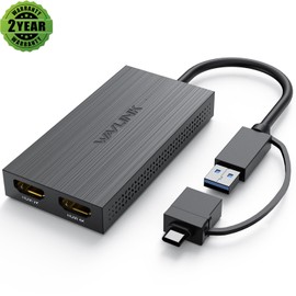 Wavlink USB 3.0/USB C to HDMI Adapter for Dual Monitors Universal Video Graphics Adapter