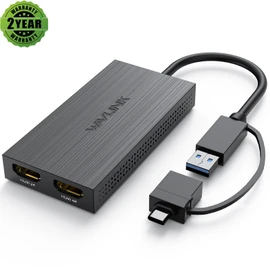 Wavlink USB 3.0/USB C to HDMI Adapter for Dual Monitors Universal Video Graphics Adapter