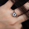 Raivari Moissanite Engagement Rings,3 CT Bezel Setting Cushion Lab Created