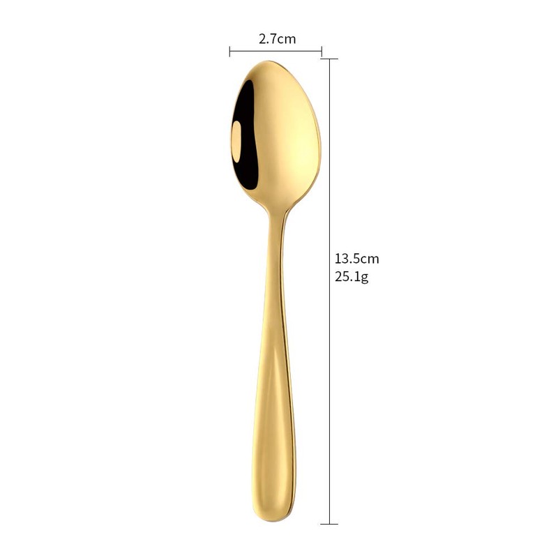Buyit 6 Pcs 18-0 Stainless Steel Tea Spoon Coffee Spoon