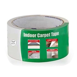 Rocky Mountain Goods Carpet Tape Double Sided Tape (1.88 Inch x 30 Feet) - Heavy Duty - Great for Area Rugs, Hardwood Floors, Tile, Stairs, Concrete, Hanging Posters - Strong Adhesive and Removal