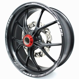 Finest Folia 18 Teiliges Felgenrandaufkleber Neon Line Felgendesign inkl. Felgenbettaufkleber Komplett-Set -Finest Folia passend fr 17 Zoll & 16"18"19" Felgen Motorrad Auto Fahrrad MR003 (Silber Metallic, Matt)