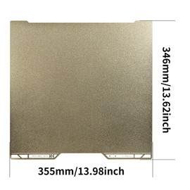 H2D Spring Steel Magnetic PEI Platform, Dual Side Gold Textured Flexible Build Plate Flex Building Sheet for Bambu Lab H2D / H2D Combo 3D Printer, 355x346mm