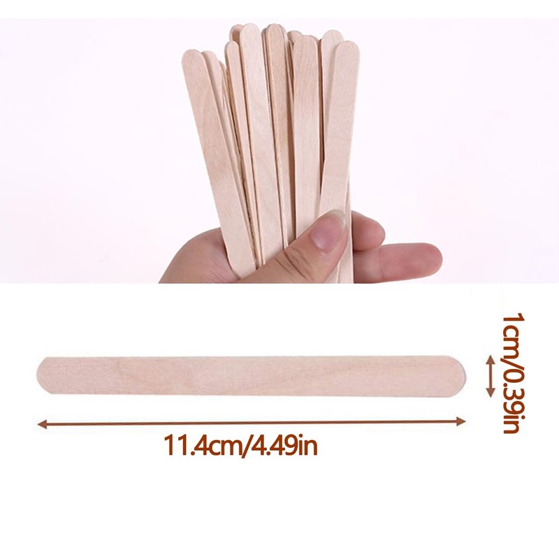300Pcs Popsicle Sticks, BetterJonny 11cm Natural Wood Craft Sticks Long