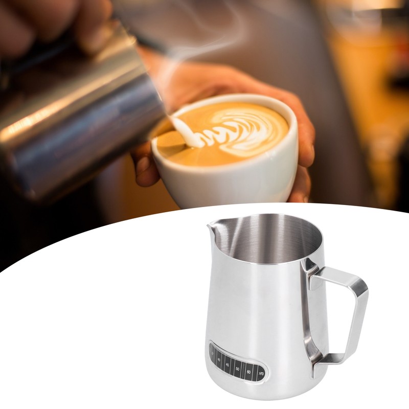 600ml Stainless Steel Frothing Cup Milk Coffee Frothing Pitcher with