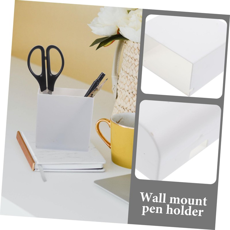 Operitacx 2pcs Wall-mounted Storage Bins Multi-functional Pen Holder and Phone