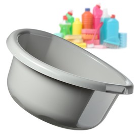 KADAX Plastic Bowl, Washing Up Bowl in Various Sizes and Colours, Heavy Duty Washing Bowl, Universal Bowl, Sink for Bathroom, Washroom (11L, Grey)