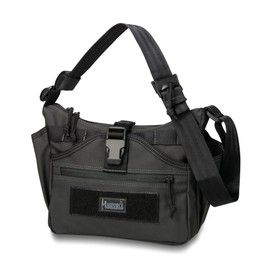 Magforce Tactical Reversible Sling Bag - 500D Ballistic Nylon One Shoulder Shoulder Bag for EDC, MOLLE Compatible, Ideal for Outdoor, Everyday or Concealed Carry, matte black, Unit size