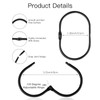 Pack of 24 Shower Curtain Rings Oval Rustproof Shower Curtain