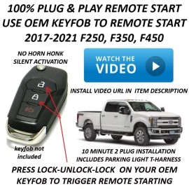 WCN 100% PLUG & PLAY REMOTE STARTER KIT FOR 2017-2021 FORD F450 GAS OR DIESEL