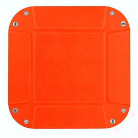 siduater Valet Tray Desktop Storage Organizer – Vegan Leather Catchall Bedside Vanity Tray Nightstand Caddy Holder for Remote Controller, Watch, Keys, Phone, Wallet, Coin, Jewelry (Orange/Black)