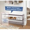 KEETDY Long 3 Tier Shoe Rack for Closet Wide Shoe