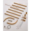 Yampos U Shaped Shower Curtain Rod Gold, [Both Sides: 23.6"-52",